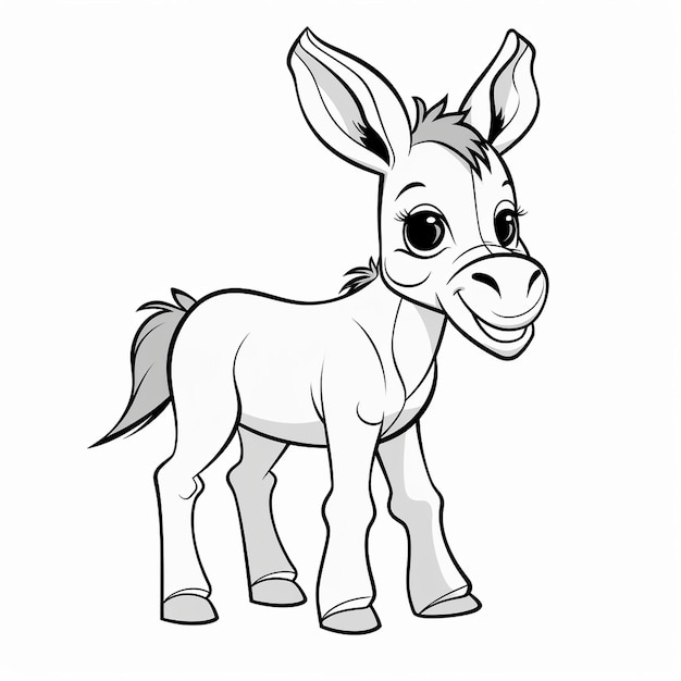 Photo a cartoon donkey with a big nose and a big nose