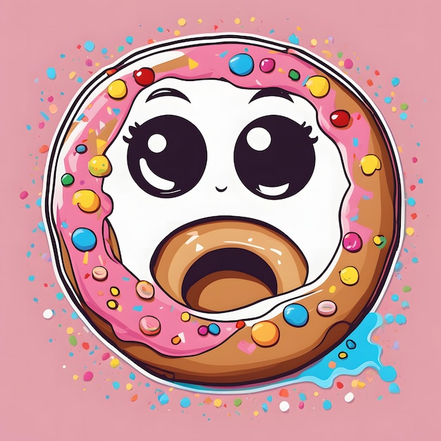 Photo cartoon donut