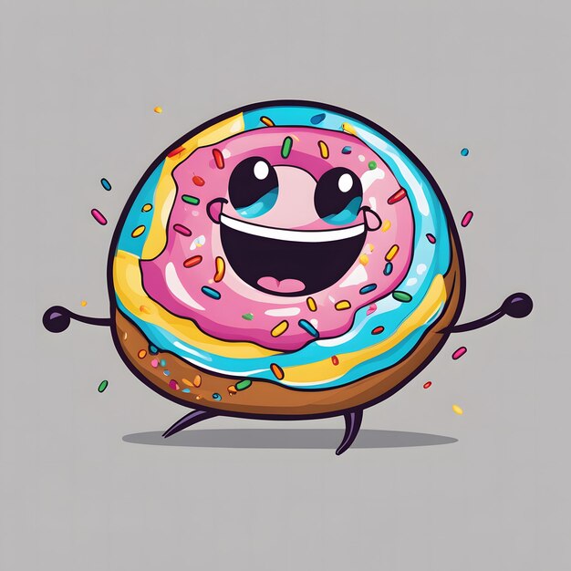 Photo cartoon donut