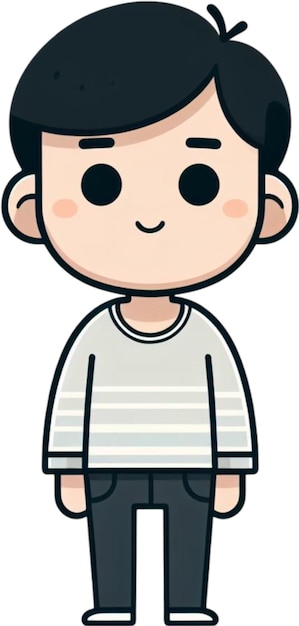 a cartoon drawing of a boy with a shirt that says  the name of the boy