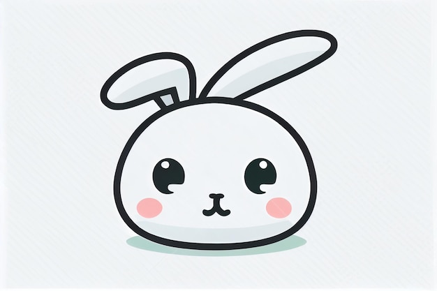 A cartoon drawing of a bunny face.