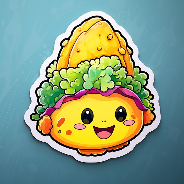 Photo a cartoon drawing of a chicken with a yellow hat on it