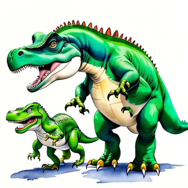 A cartoon drawing of a dinosaur with the word tyrannosaurus on it.