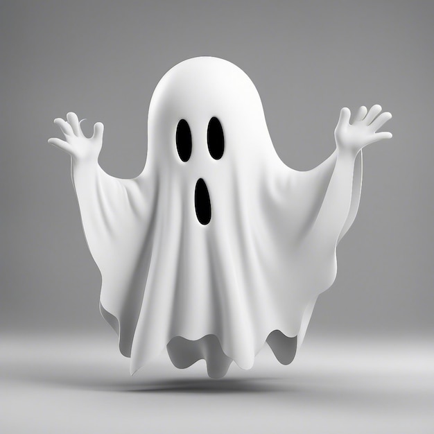 A cartoon drawing of a ghost with the words ghost on it