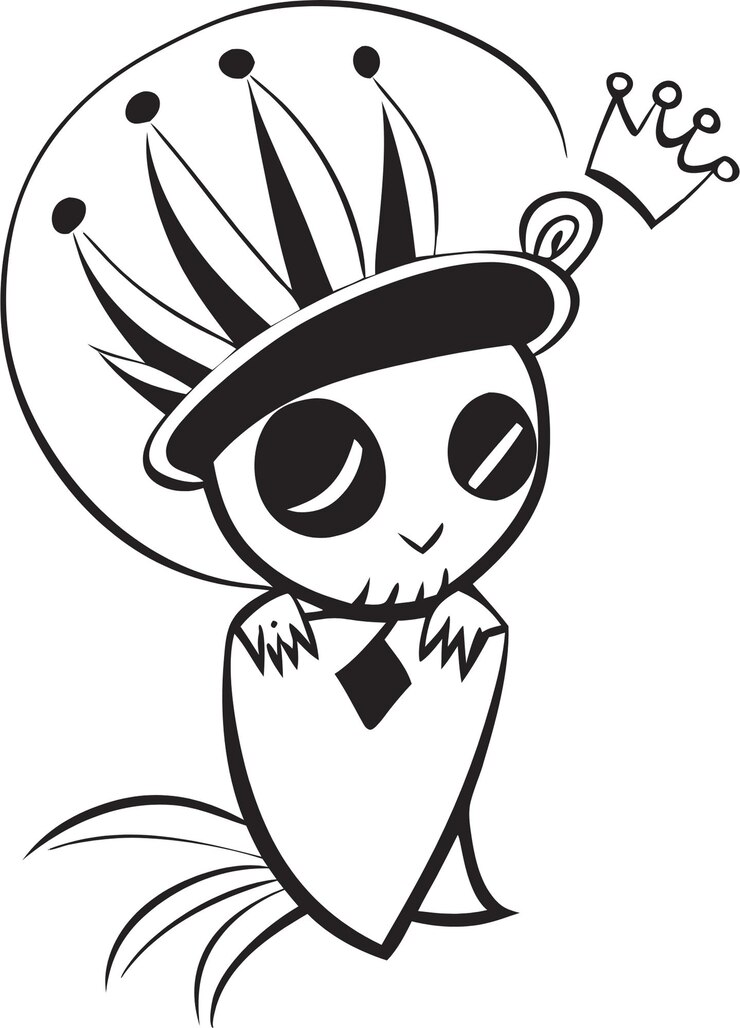 फोटो a cartoon drawing of a horse with a feather on its head and a hat with a feather on it
