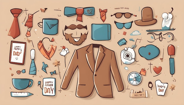 Photo a cartoon drawing of a man wearing a suit and sunglasses