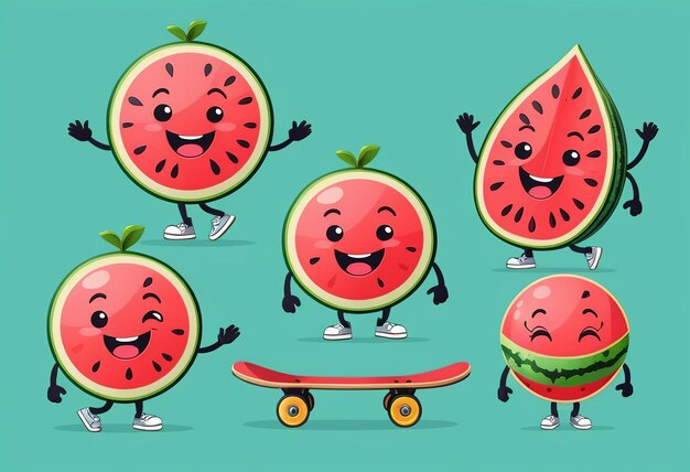Photo a cartoon drawing of a strawberry with a smile on it