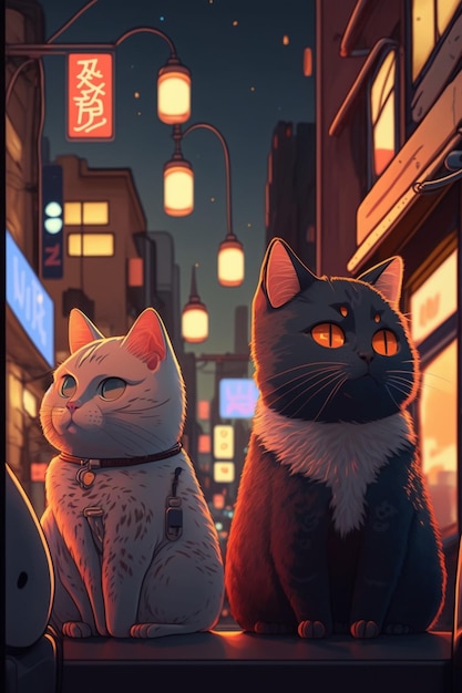 Anime Cat Couple GIF  Anime Cat Couple  Discover  Share GIFs