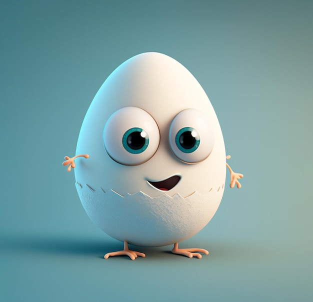 Cartoon egg character