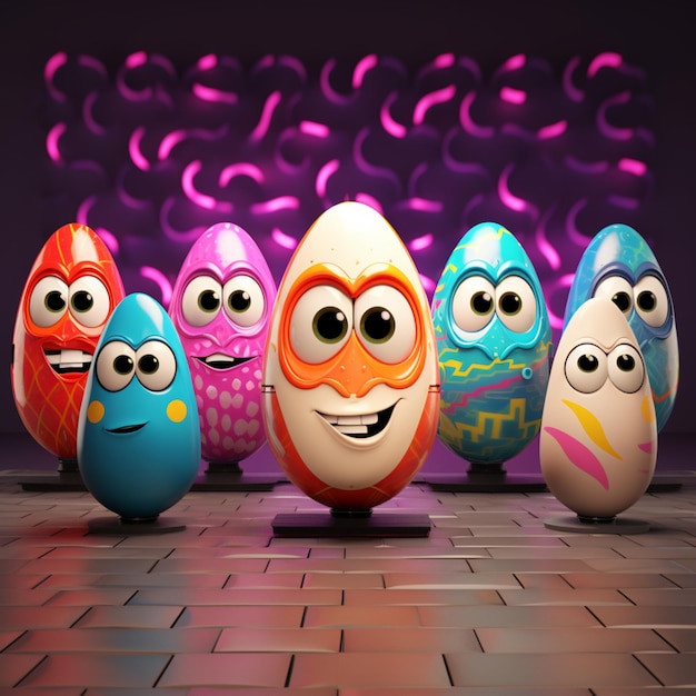 Photo cartoon eggs