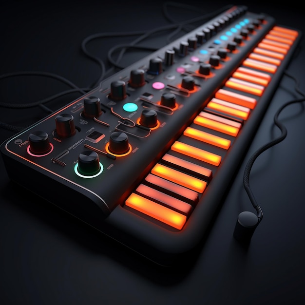 Cartoon electric keyboard3D