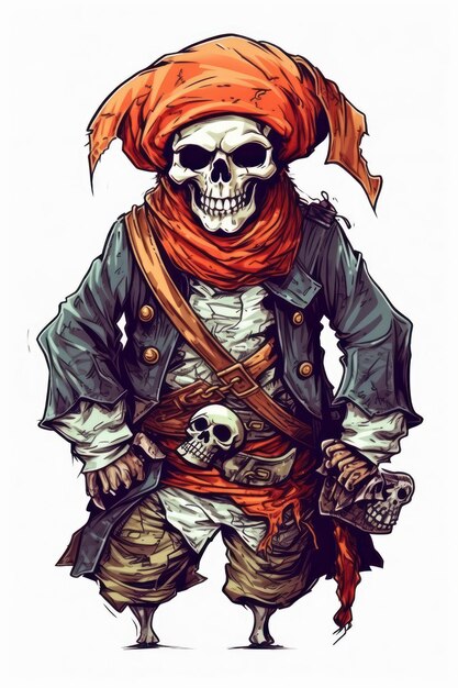 Cartoon of an evil pirate