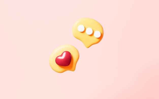 Cartoon expression symbol 3d rendering