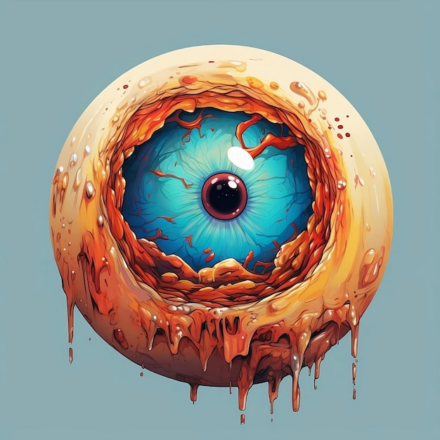 Cartoon eye ball illustration