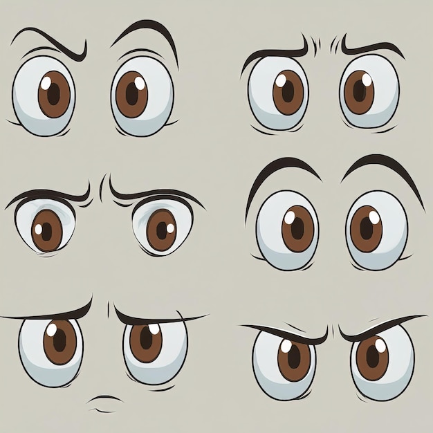 cartoon eyes and mouth