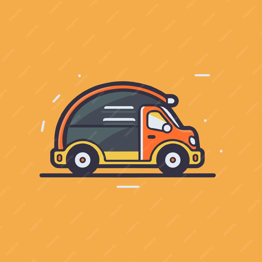 Premium AI Image A Cartoon Of A Food Van Illustration premium-ai-image-a-cartoon-of-a-food-van-illustration