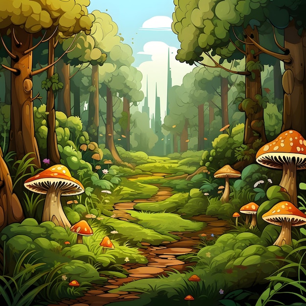 Cartoon Forest