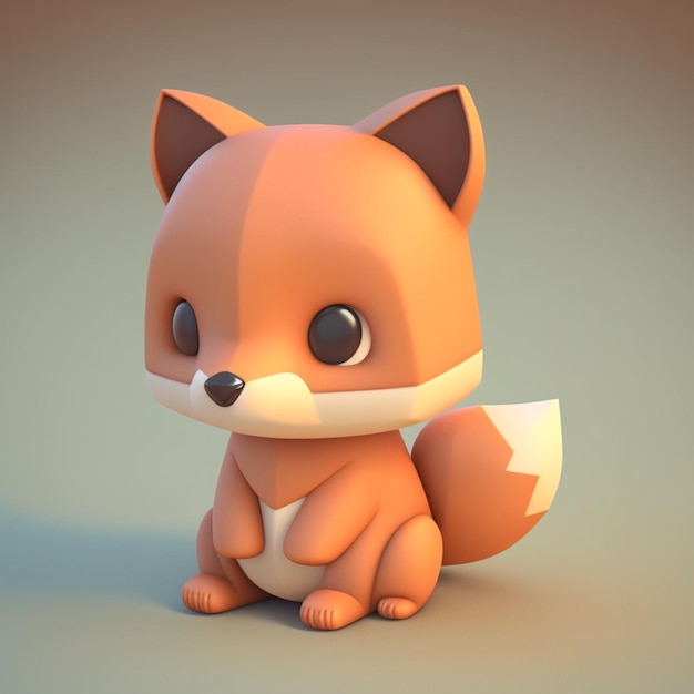 A cartoon fox with a tail that says " i'm a fox "