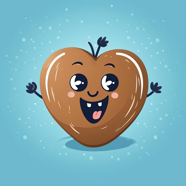 a cartoon fruit with the word kiwi in the style of humor meets heart
