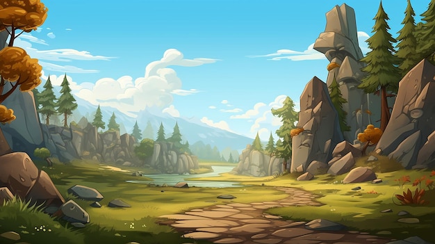 cartoon game background