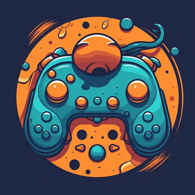 Cartoon game controller for a gaming brand