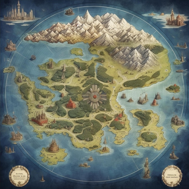 cartoon game map