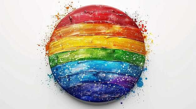 Photo cartoon gay pride circle