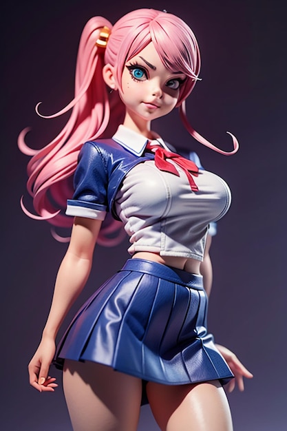 Cartoon gevormde karakters jong en mooi meisje modellen 3D-gerenderde pop poppen Anime handgemaakt