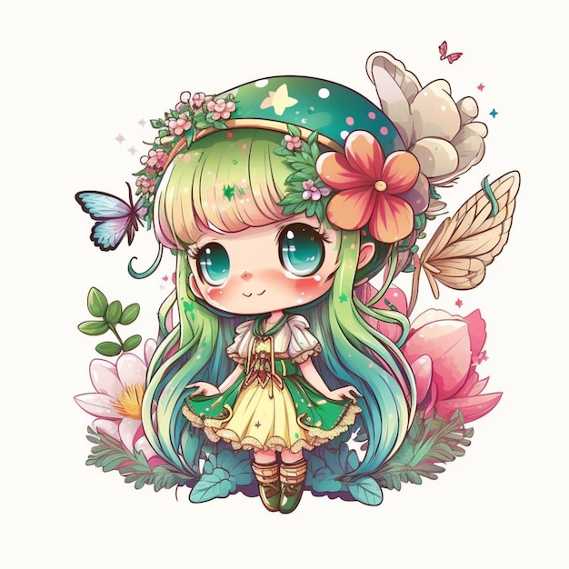 AI GENERATED - Anime Girl Sticker - The Princess 24525719 PNG