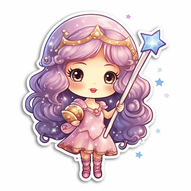 AI GENERATED - Anime Girl Sticker - The Princess 24525719 PNG