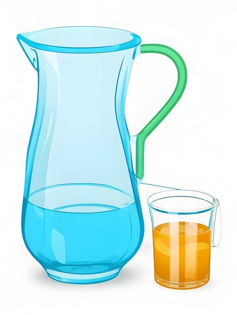 cartoon glass 2d vector with white background