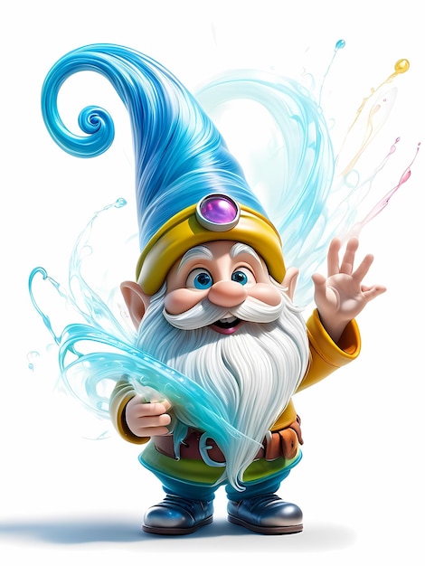 a cartoon of a gnome fantasy gnome cute 3d cartoon gnome isolated white background spring gnome