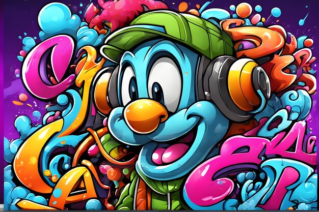 Cartoon Graffiti Wallpaper Cartoon Graffiti Background Cartoon Graffiti Pattern Cartoon Character Graffiti background Cartoon Character Graffiti Art Graffiti Background AI Generative