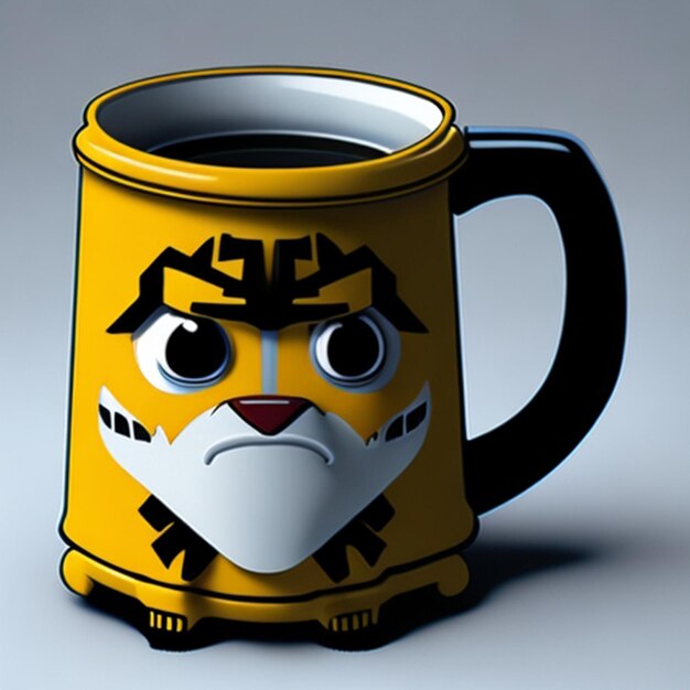 Cartoon graphic mug