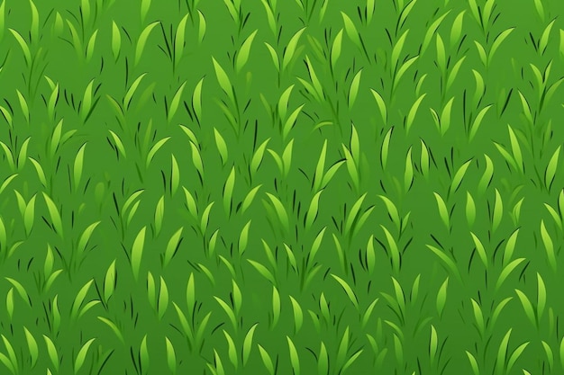 Cartoon grass seamless pattern