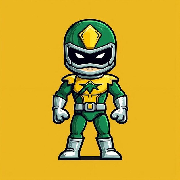 A cartoon green ninja warrior standing with his hands in his pockets