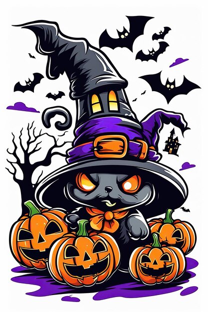 cartoon halloween poster