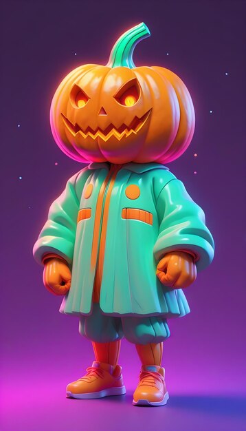 Cartoon halloween pumpkin illustration