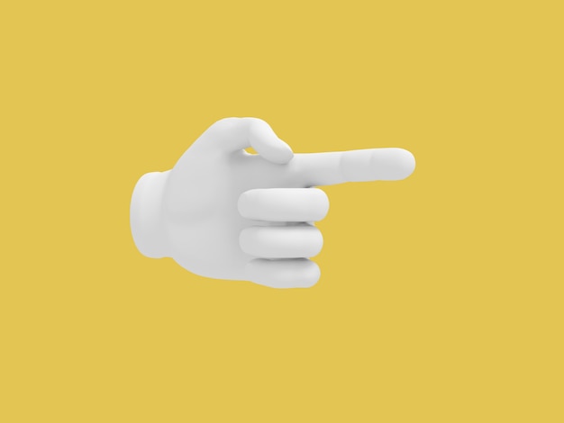 Cartoon hand with index finger