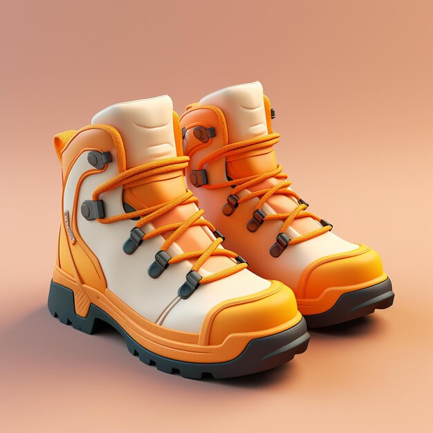 Cartoon Hiking Boots 3D