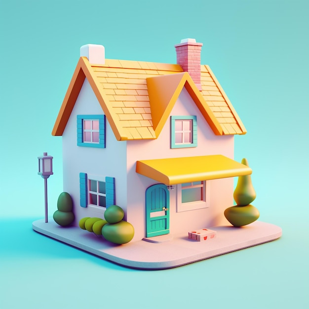 Cartoon house 3D