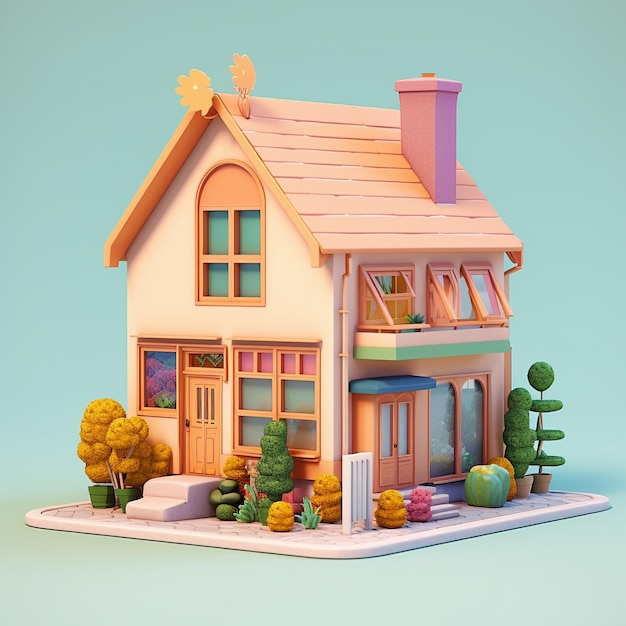 Cartoon house 3D