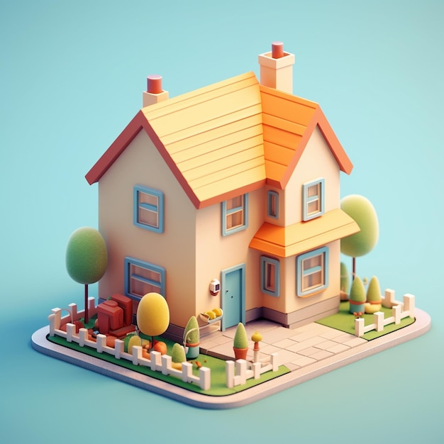 Cartoon house 3D