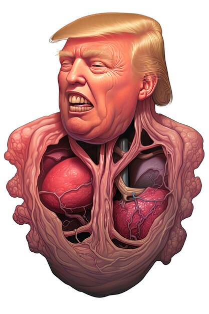 Photo a cartoon of a human heart with the mouth open