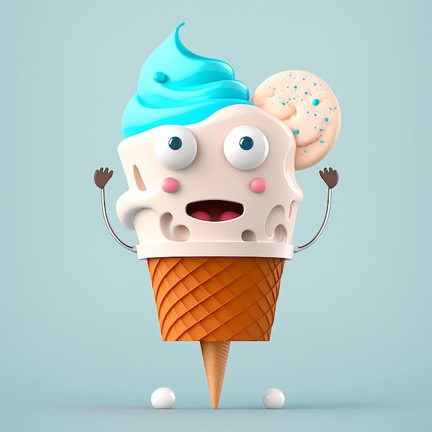 Cartoon Ice Cream character