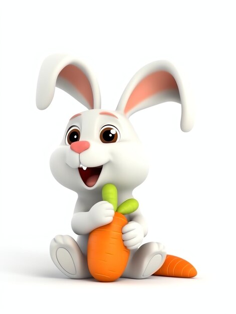 Photo cartoon icon rabbit