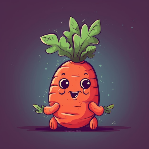 Cartoon illustration of a carrot