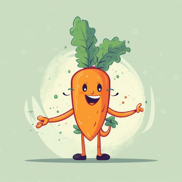 Cartoon illustration of a carrot