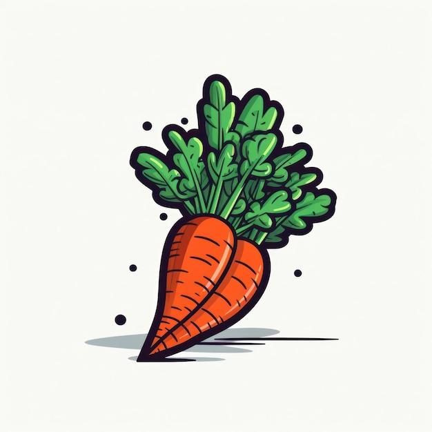 Cartoon illustration of a carrot