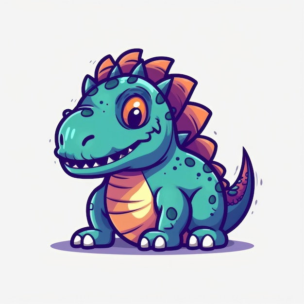 Карикатура на динозавра